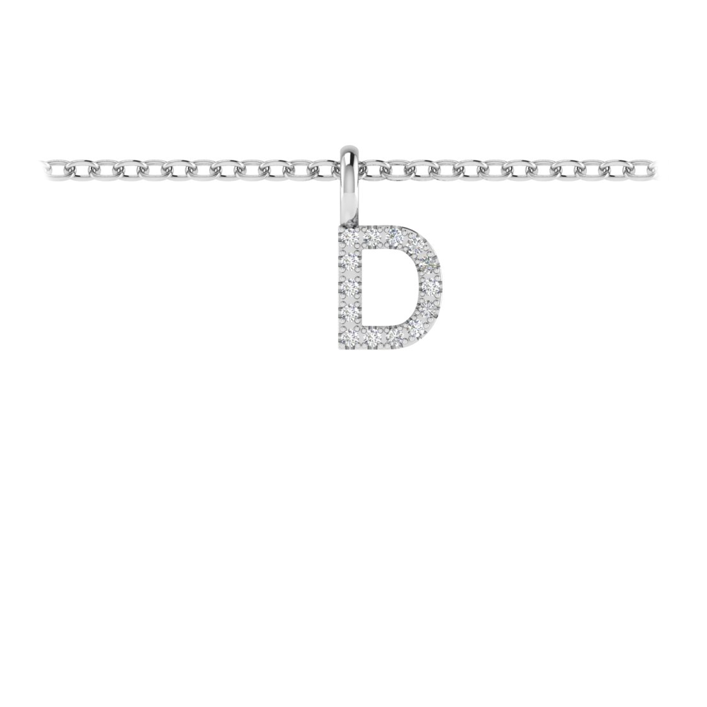 Diamond Pavé Letter Charm D