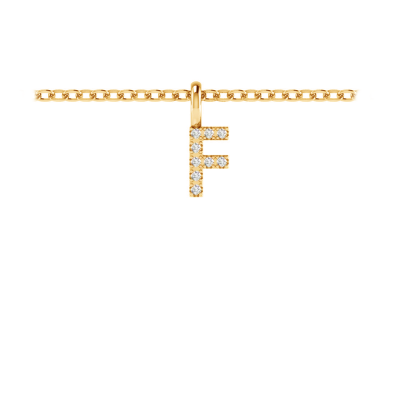 Diamond Pavé Letter Charm F