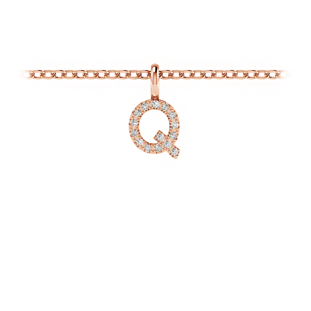 Pavé Letter Charm Q