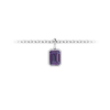 1 Ct Emerald Cut Alexandrite Birthstone Bezel Charm Necklace