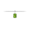 1 Ct Emerald Cut Peridot Birthstone Bezel Charm Necklace