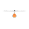 1 Ct Pear Shape Citrine Birthstone Bezel Charm Necklace