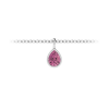 1 Ct Pear Shape Tourmaline Birthstone Bezel Charm Necklace