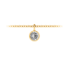 1 Ct Round Lab Diamond Birthstone Bezel Charm Necklace