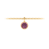 1 Ct Round Tourmaline Birthstone Bezel Charm Necklace