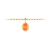 1 Ct Oval Citrine Birthstone Bezel Charm Necklace