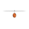 1 Ct Oval Garnet Birthstone Bezel Charm Necklace