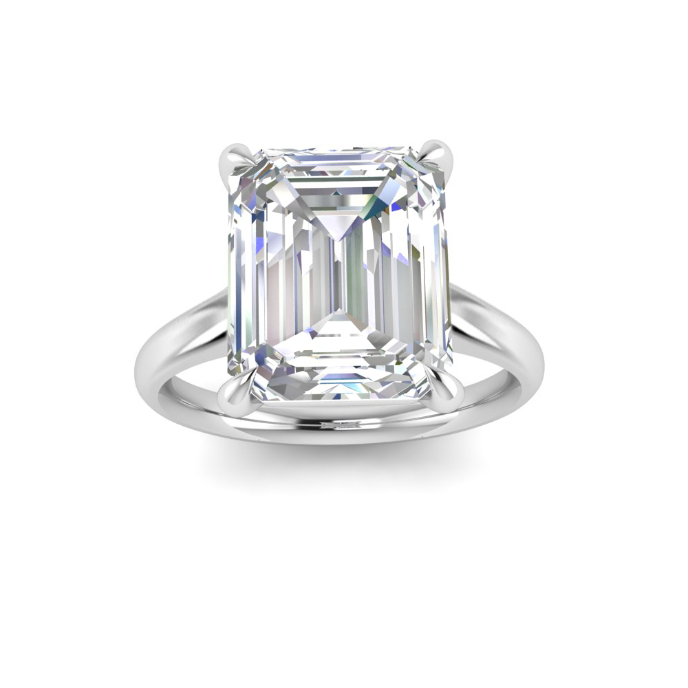 Cz emerald cut on sale ring