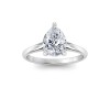 2 Ct Pear Moissanite Comfort Fit Solitaire Engagement Ring