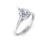 1 Ct Pear CZ Comfort Fit Solitaire Engagement Ring