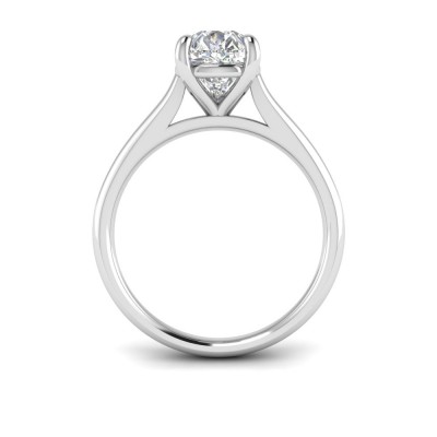 3 Ct Pear Moissanite Comfort Fit Solitaire Engagement Ring