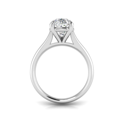 3 Ct Pear Moissanite Comfort Fit Solitaire Engagement Ring