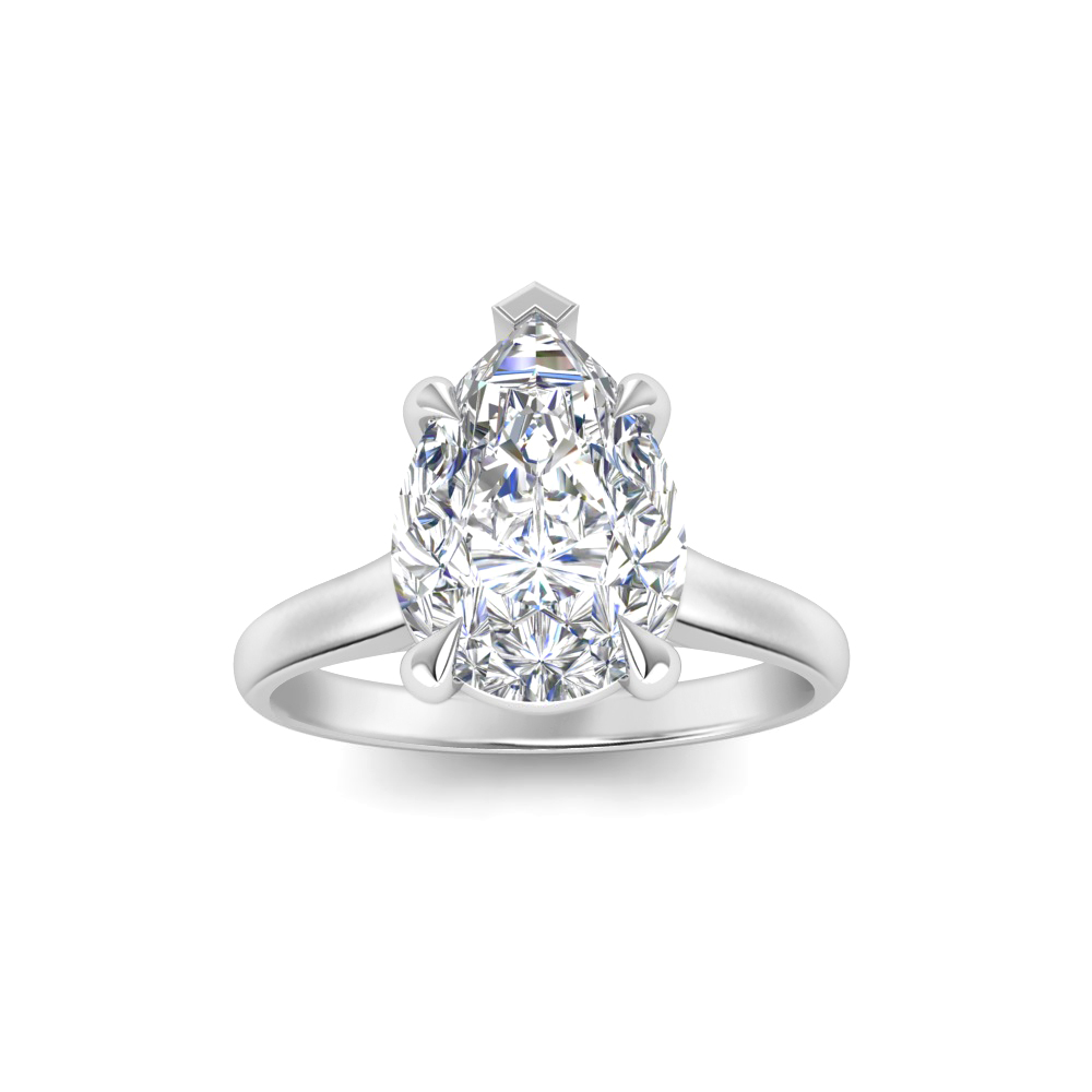 Pear cz clearance engagement ring