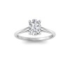 1 Ct Oval CZ Comfort Fit Solitaire Engagement Ring