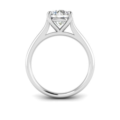 1 Ct Round CZ Comfort Fit Solitaire Engagement Ring