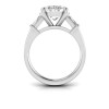 4.30 Ctw Oval CZ & Tapered Baguette Engagement Ring