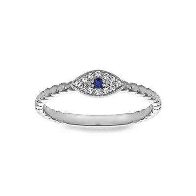 Sapphire Evil Eye Ring