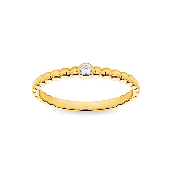 Single Moissanite Stackable Ring