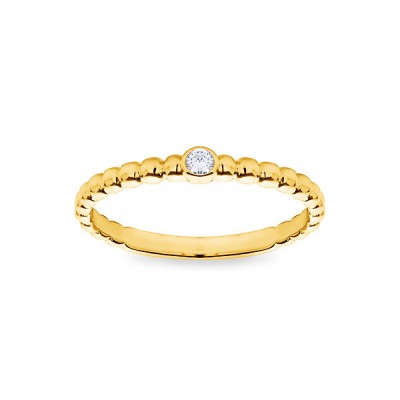 Single Moissanite Stackable Ring