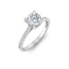 1.80 Ctw Cushion Diamond Hidden Halo Timeless Pavé Engagement Ring