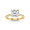 2.30 Ctw Cushion Diamond Hidden Halo Timeless Pavé Engagement Ring