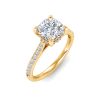 2.30 Ctw Cushion Diamond Hidden Halo Timeless Pavé Engagement Ring