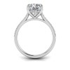 3.30 Ctw Cushion CZ Hidden Halo Timeless Pavé Engagement Ring