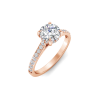 1 Ct Round Lab Diamond & .30 Ctw Diamond Hidden Halo Timeless Pavé Engagement Ring