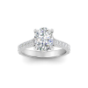 2.30 Ctw Oval Diamond Hidden Halo Timeless Pavé Engagement Ring