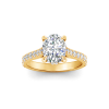 2.30 Ctw Oval CZ Hidden Halo Timeless Pavé Engagement Ring