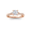 1 Ct Cushion Lab Diamond & 0.14 Ctw Diamond Twisted Vine Engagement Ring