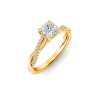 1.64 Ctw Cushion CZ Twisted Vine Engagement Ring