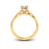 1.64 Ctw Cushion CZ Twisted Vine Engagement Ring