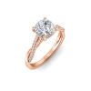 2.64 Ctw Cushion CZ Twisted Vine Engagement Ring