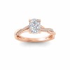 1 Ct Elongated Cushion Lab Diamond & 0.14 Ctw Diamond Twisted Vine Engagement Ring