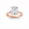 5 Ct Elongated Cushion Lab Diamond & 0.14 Ctw Diamond Twisted Vine Engagement Ring