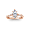 1.14 Ctw Marquise CZ Twisted Vine Engagement Ring