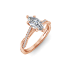 1.14 Ctw Marquise CZ Twisted Vine Engagement Ring