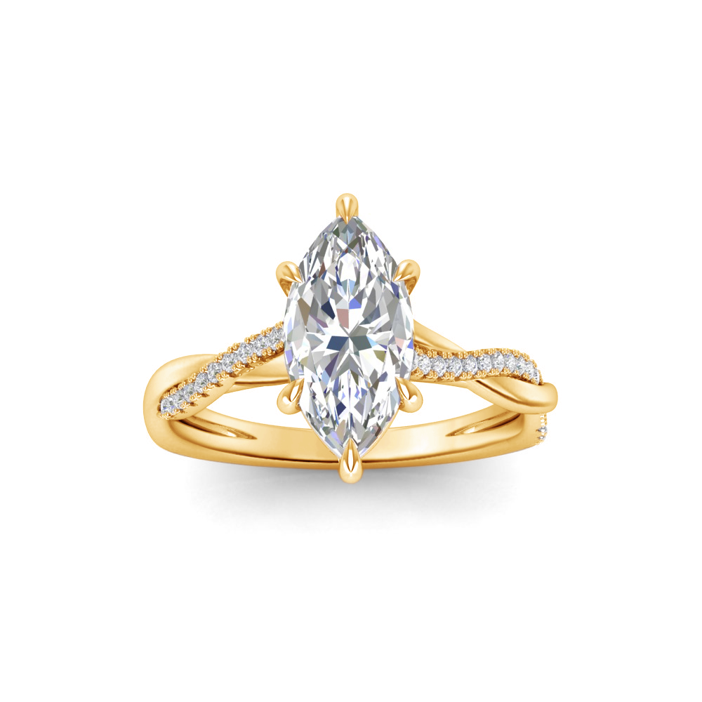 3 Carat Marquise Moissanite Ring