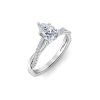 1.14 Ctw Pear Diamond Twisted Vine Engagement Ring