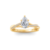 1 Ct Pear Lab Diamond & 0.14 Ctw Diamond Twisted Vine Engagement Ring