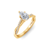 1 Ct Pear Lab Diamond & 0.14 Ctw Diamond Twisted Vine Engagement Ring