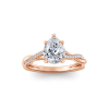 2.5 Ct Pear Moissanite & 0.14 Ctw Diamond Twisted Vine Engagement Ring