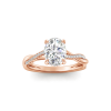 2.5 Ct Oval Lab Diamond & 0.14 Ctw Diamond Twisted Vine Engagement Ring