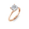 1 Ct Cushion Moissanite Solitaire Engagement Ring