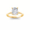 2 Ct Elongated Cushion CZ Solitaire Engagement Ring