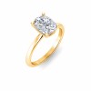 2 Ct Elongated Cushion CZ Solitaire Engagement Ring