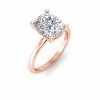 5 Ct Elongated Cushion CZ Solitaire Engagement Ring