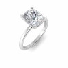 3.5 Ct Elongated Cushion Lab Diamond Solitaire Engagement Ring