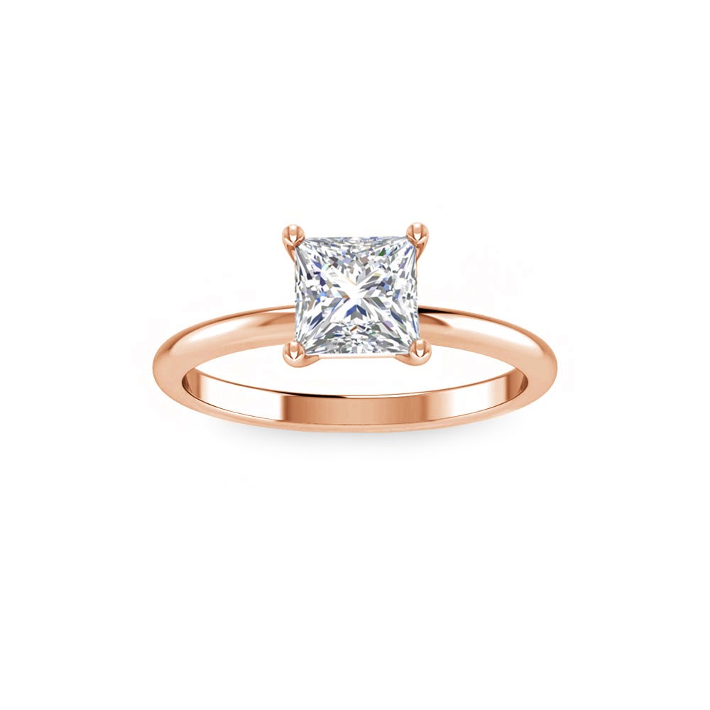 1.5 Ct Princess Lab Diamond Solitaire Engagement Ring